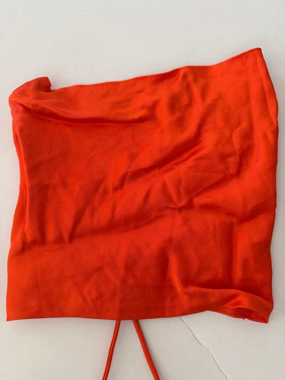 Zara Bright Orange Strapless Swim Top